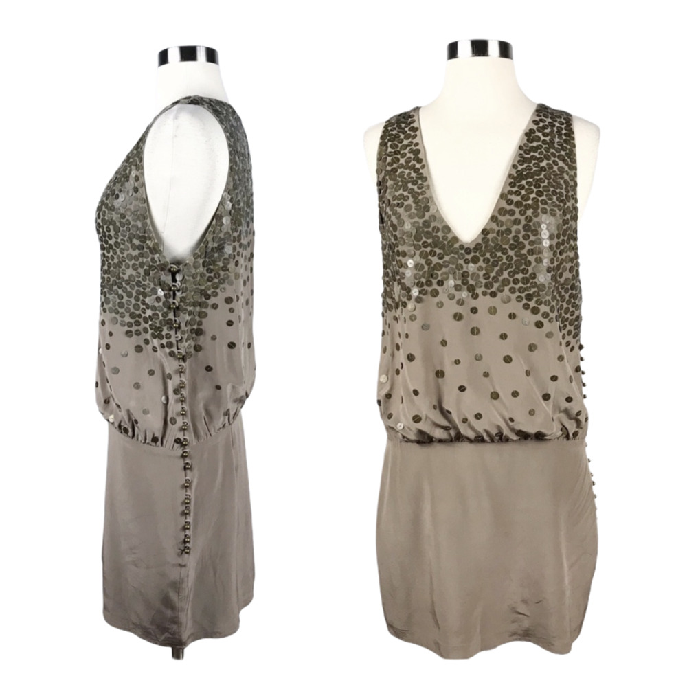 Sheri Bodell Gray Sequin Mini Dress